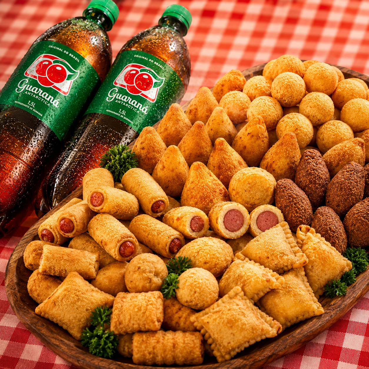 Combo Super Festa - 200 Salgados Sortidos + 2 Guaraná 1,5l