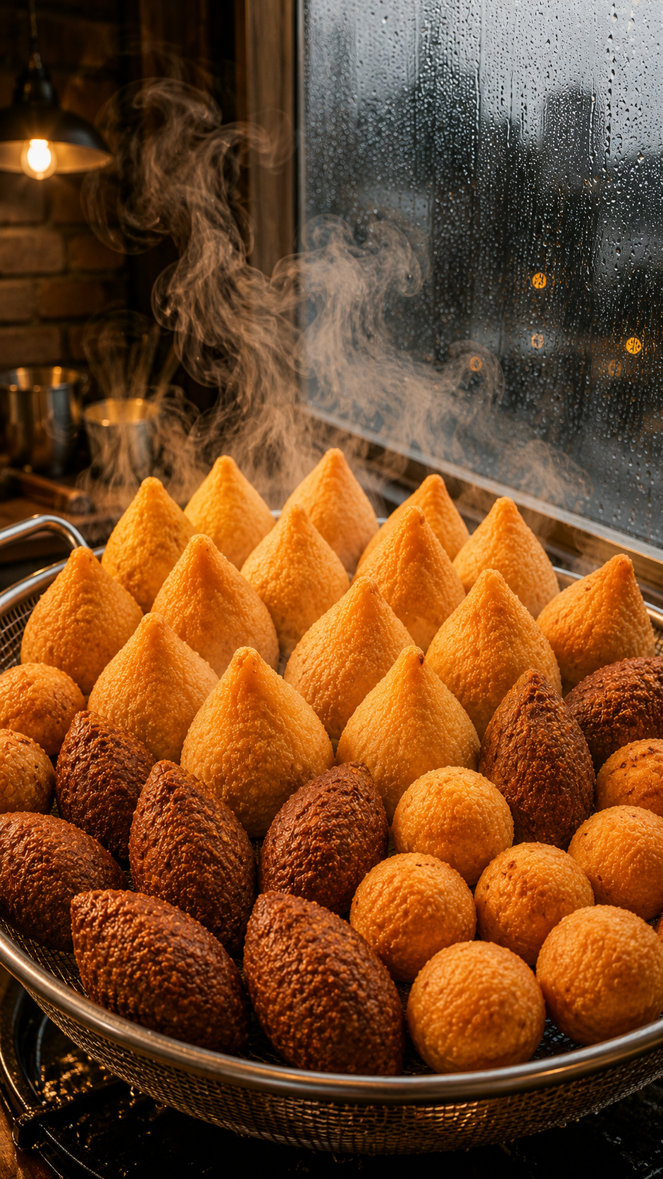 200 Salgados Fritos — prontos pra comer